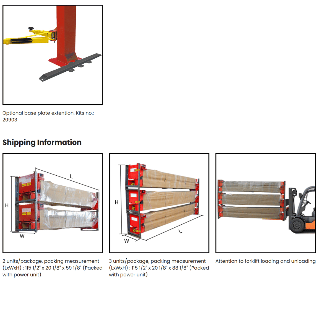 Amgo BP-9X 9,000 lb 2 Post Lift