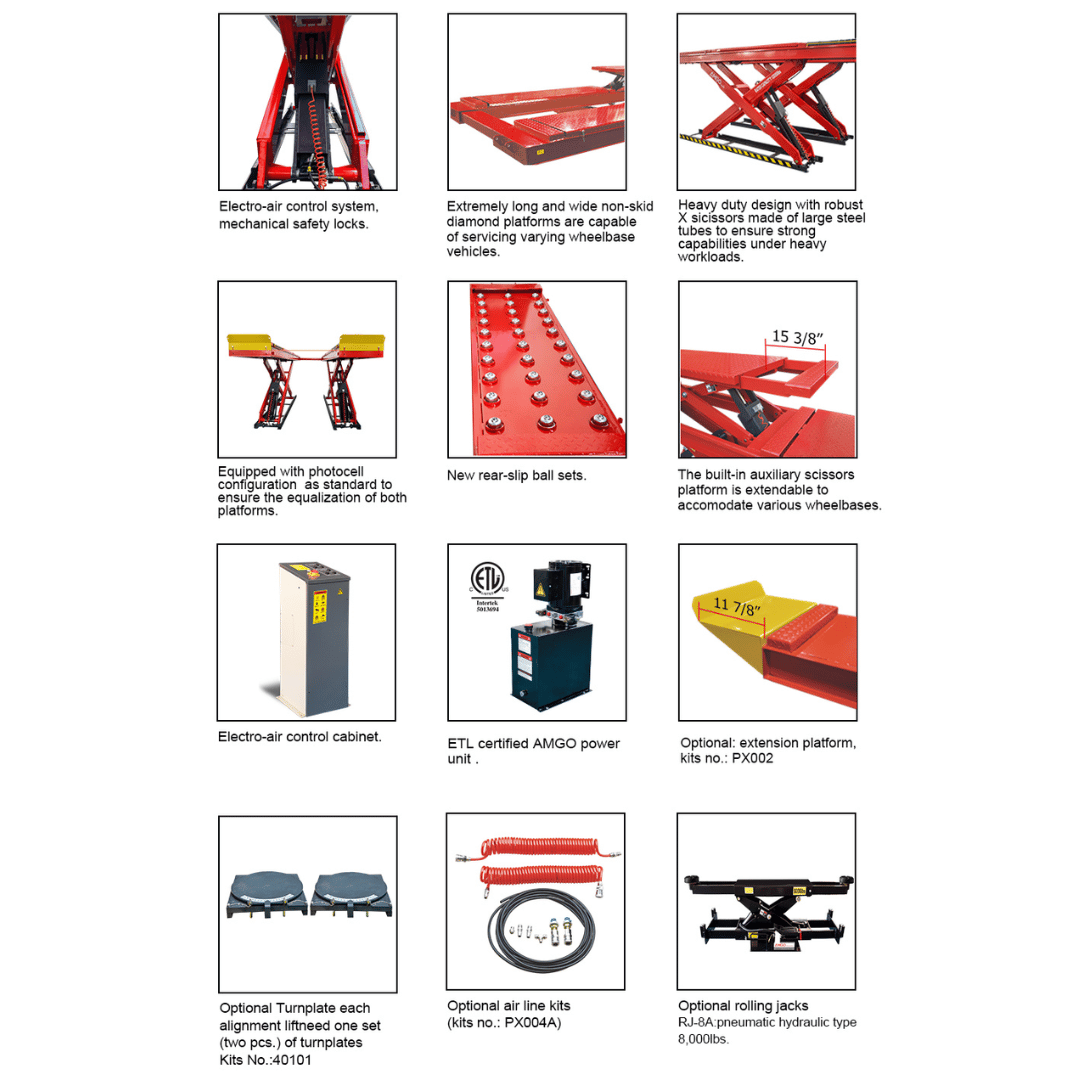Amgo DX-12A 12,000 Lb Scissor Alignment Lift