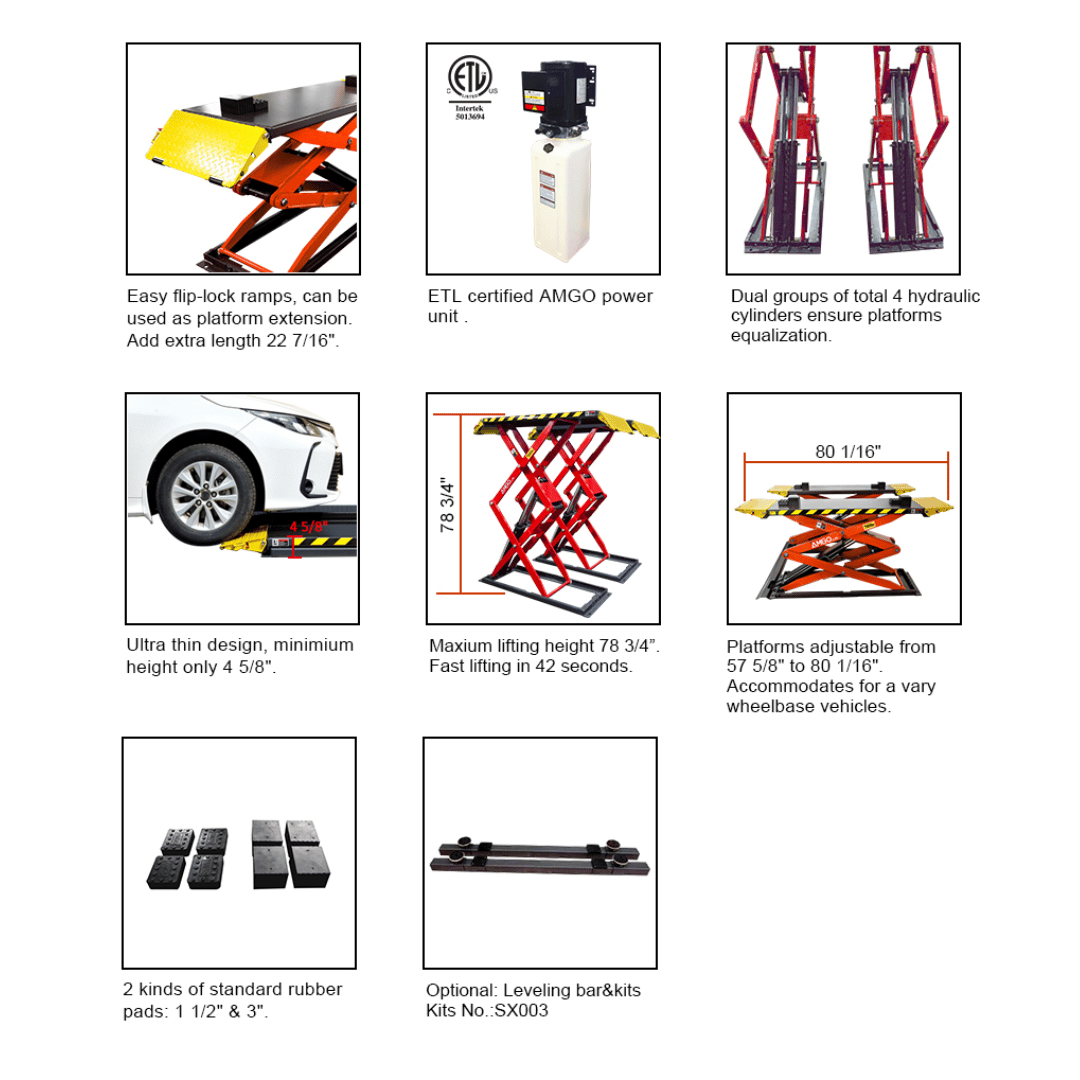 Amgo XL-7 7,000 lb Low Profile Scissor Lift