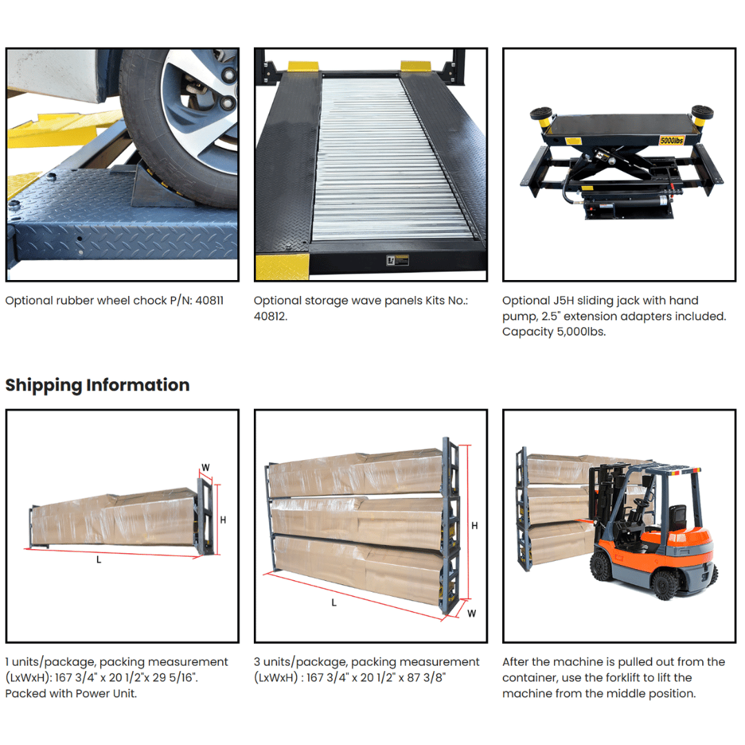 Amgo 408-HP 8,000 lb 4 Post Parking Lift