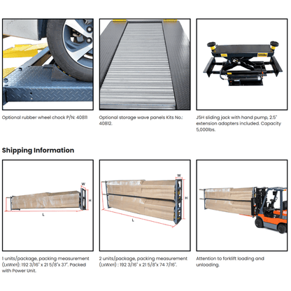 Amgo 409-DP 9,000 Lb Double Parking 4 Post Lift