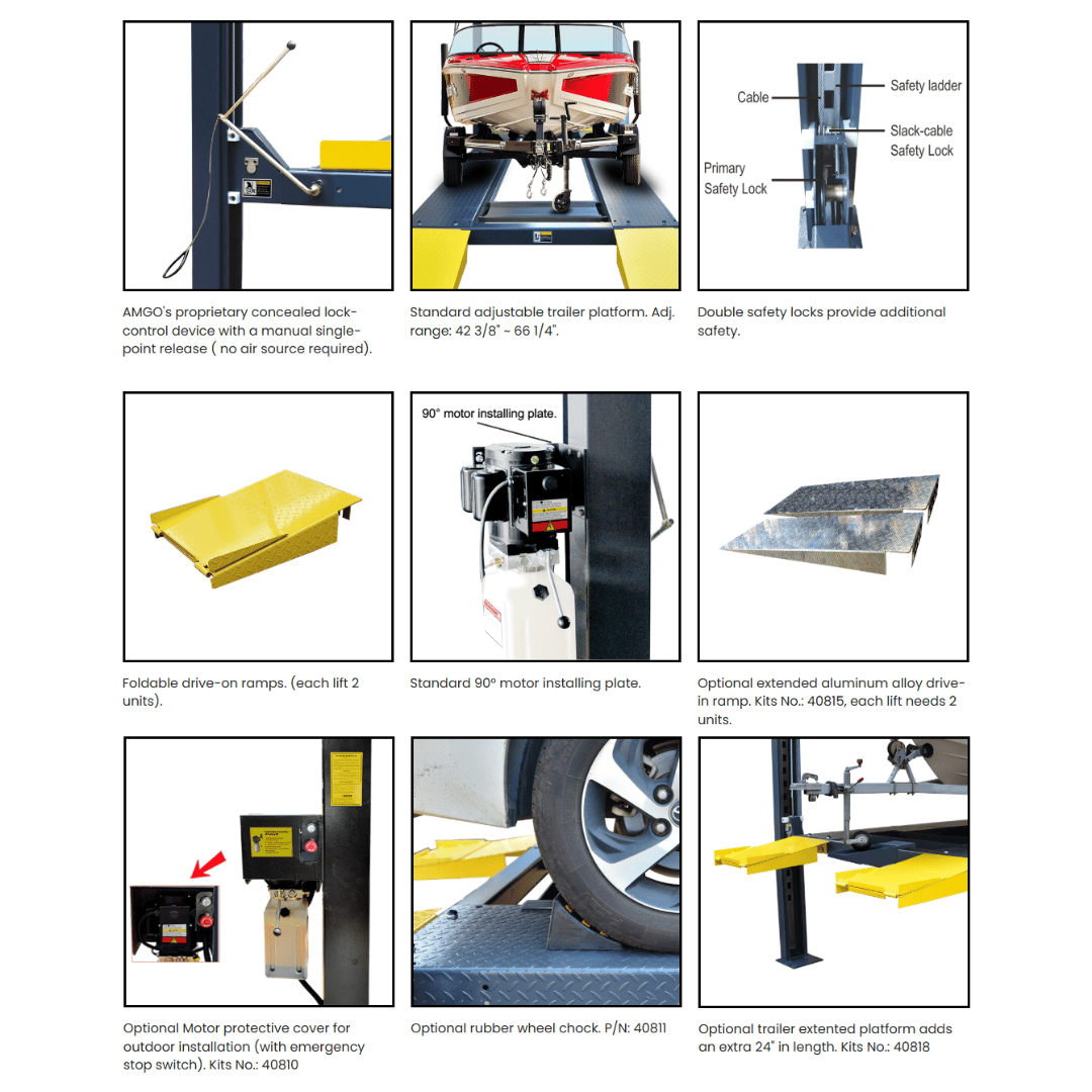 Amgo 408HLX 8,000-lb. Capacity / Extended Height
