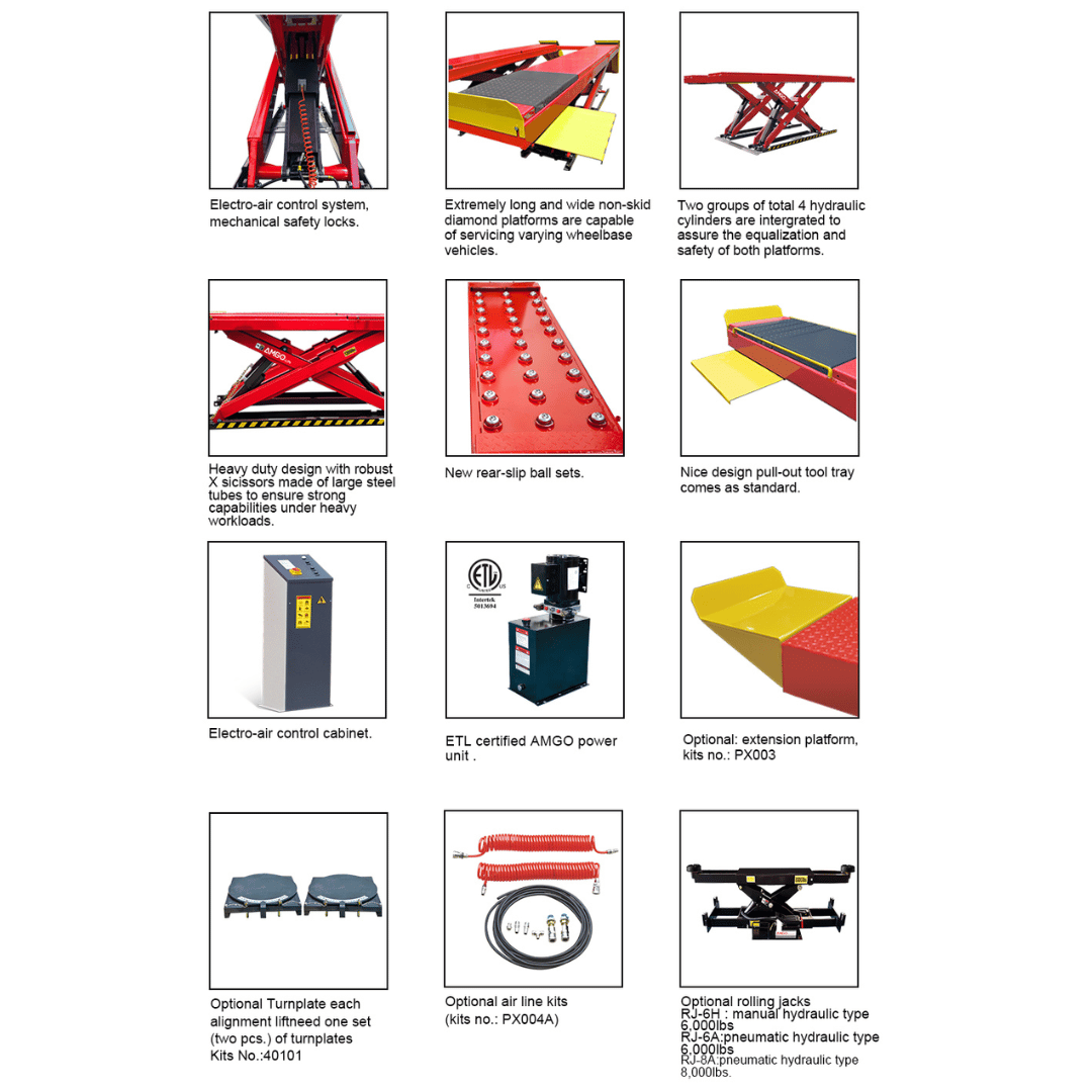 Amgo AX-16A 16,000 Lb Alignment Scissor Lift