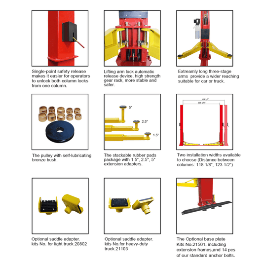 Amgo BP-12 12,000 Lb 2 Post Lift