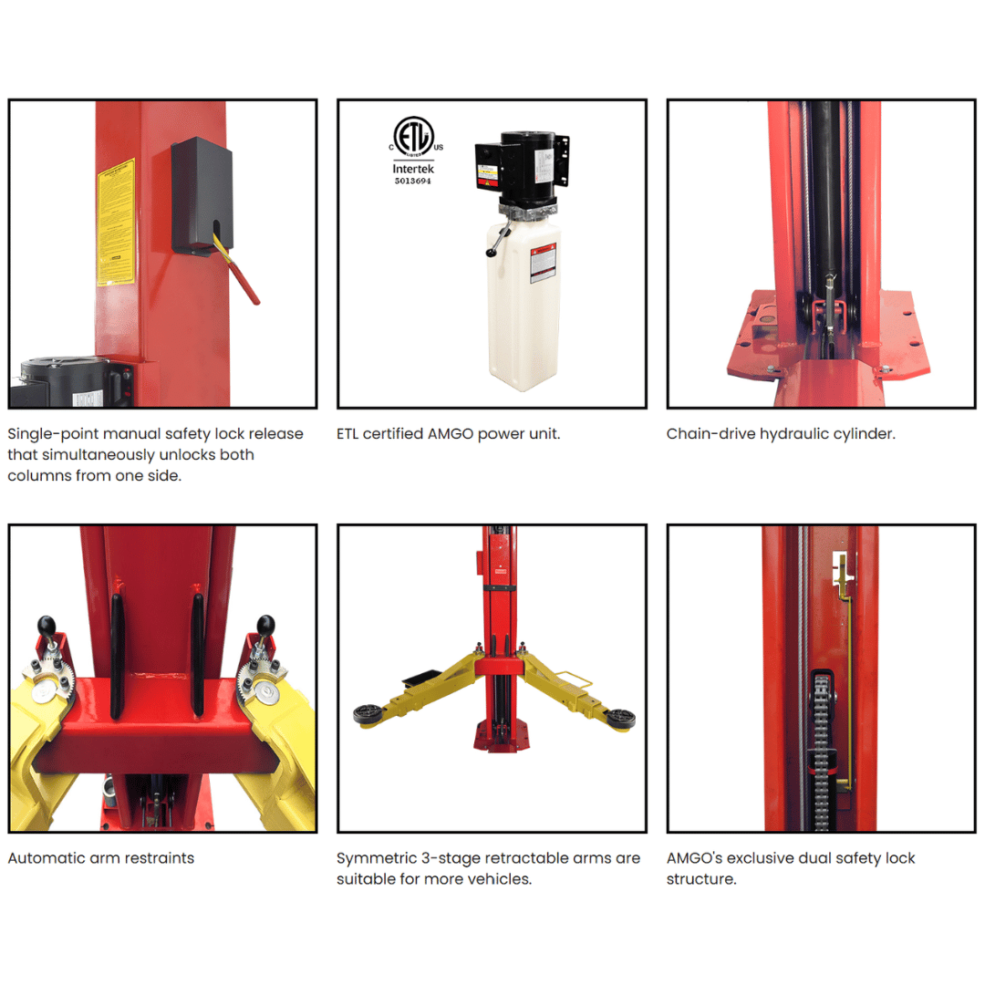Amgo BP-9 9,000 lb 2 Post Lift