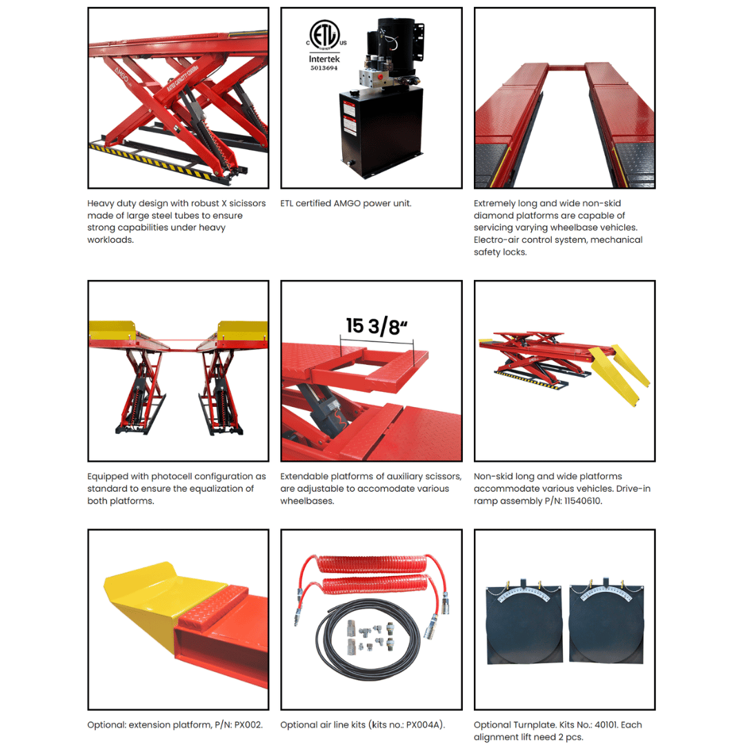Amgo DX-12A 12,000 lb Scissor Alignment Lift