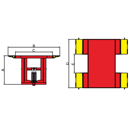 Amgo EM06 6,000 lb Portable Mid-Rise Scissor Lift