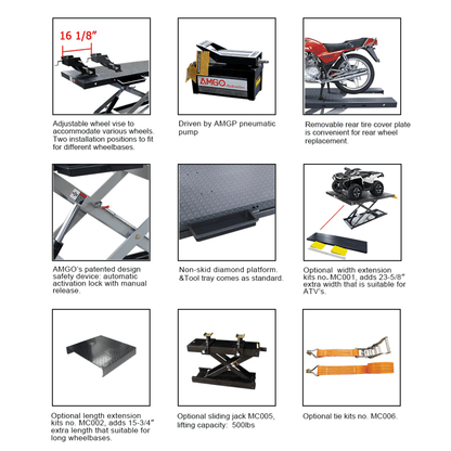 Amgo MC-1200P Motorcycle & Atv Lift