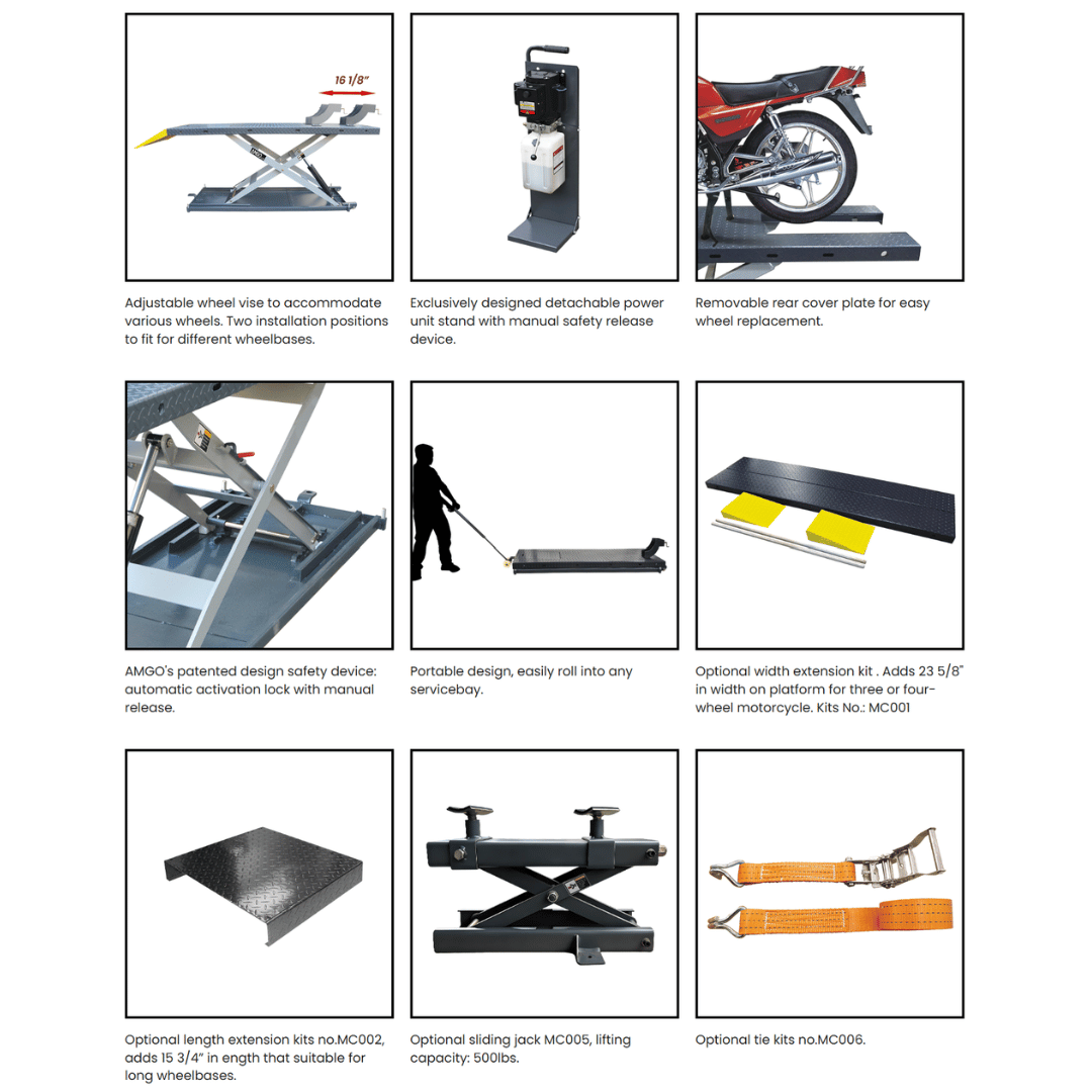 Amgo MC-1200 Motorcycle & Atv Lift