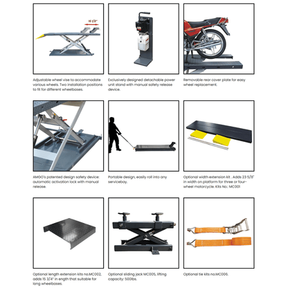 Amgo MC-1200 Motorcycle & Atv Lift