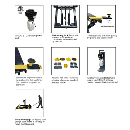 Amgo MR06 6,000 lb Mid-Rise Portable Scissor Lift