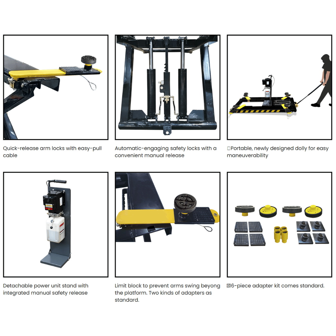 Amgo MR06 6,000 lb Mid-Rise Portable Scissor Lift