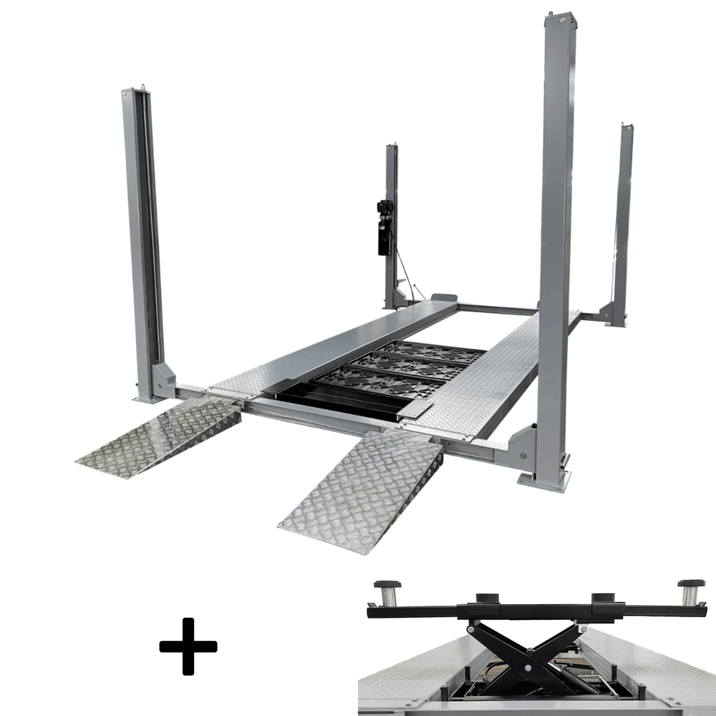 Triumph NSS-11 + RJ-5 Rolling Jack Bundle — Wide 4-Post Lift & Jack