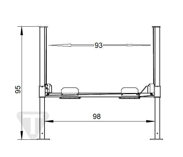 Triumph NOS-9 9,000 lb. 4 Post Parking Lift