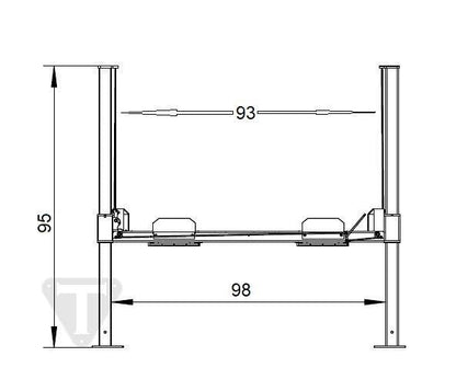 Triumph NOS-9 9,000 lb. 4 Post Parking Lift