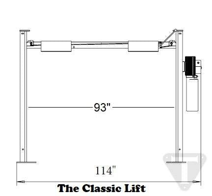 Triumph NSS-8 Classic 8,000 lb. Shorter Length 4 Post Car Lift