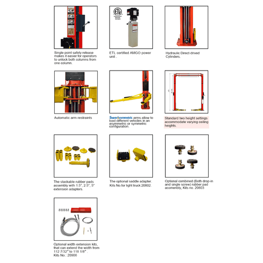 Amgo OH-10 10,000 lb 2 Post Lift