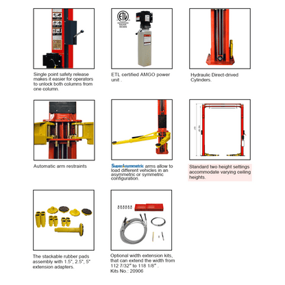 Amgo OH-10 10,000 lb 2 Post Lift