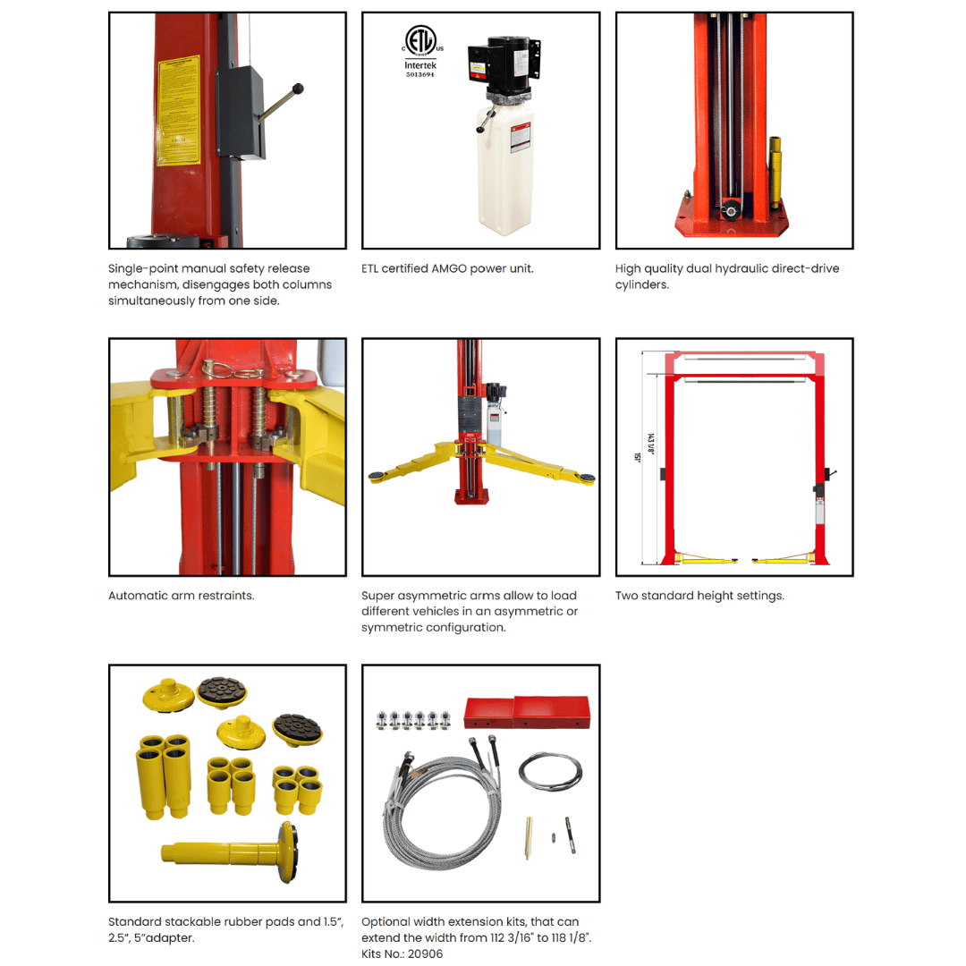 Amgo OH-10 10,000 lb 2 Post Lift