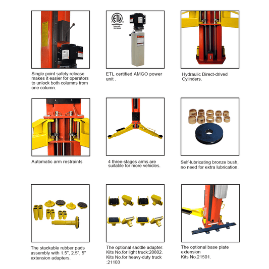 Amgo OH-12S (Short) 12,000 lb 2 Post Lift