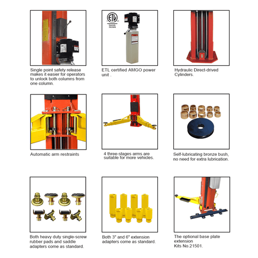 Amgo OH-12 12,000 lb 2 Post Lift
