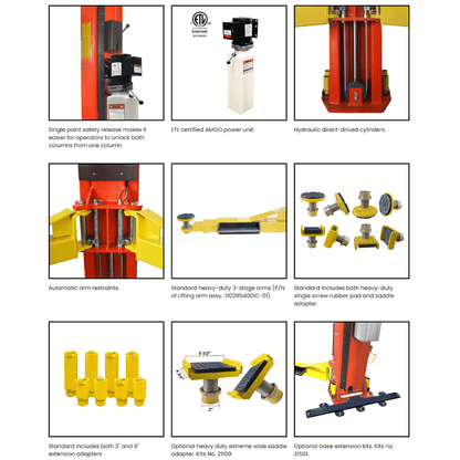 Amgo OH-12 12,000 lb 2 Post Lift