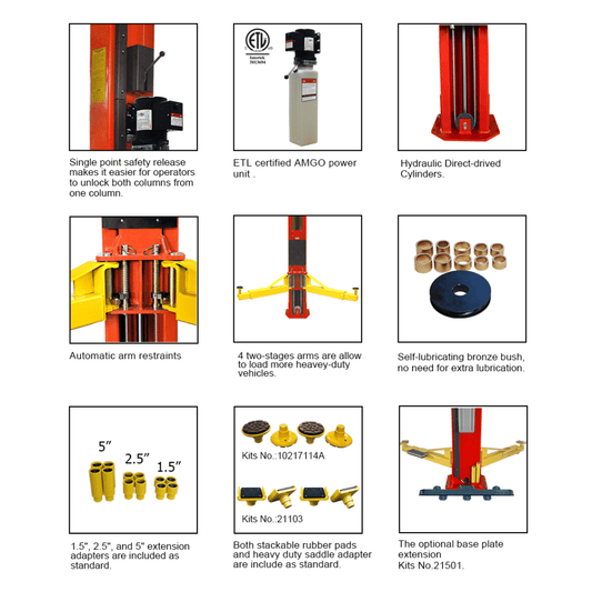 Amgo OH-15 15,000 lb 2 Post Lift