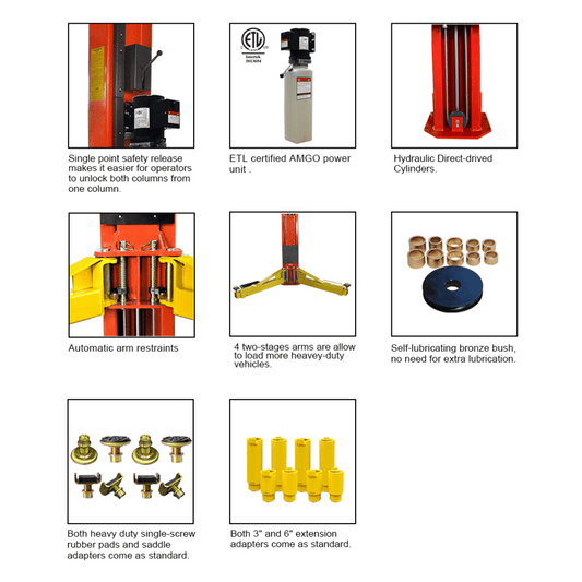 Amgo OH-18 18,000 lb 2 Post Lift