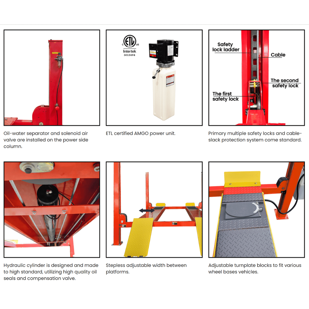 Amgo PRO-12ASX 12,000 lb 4 Post Alignment Lift