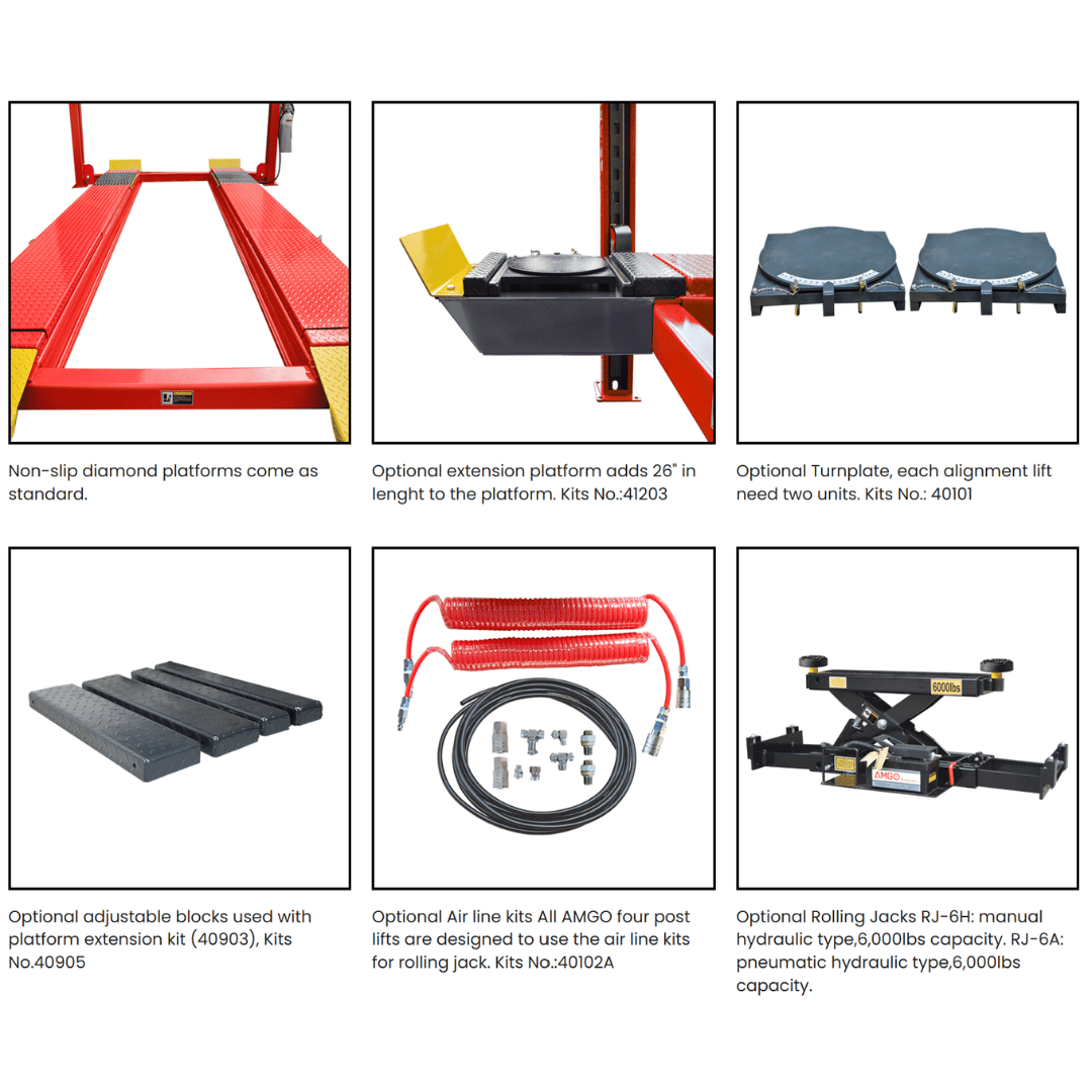 Amgo PRO-12A 12,000 lb 4 Post Lift