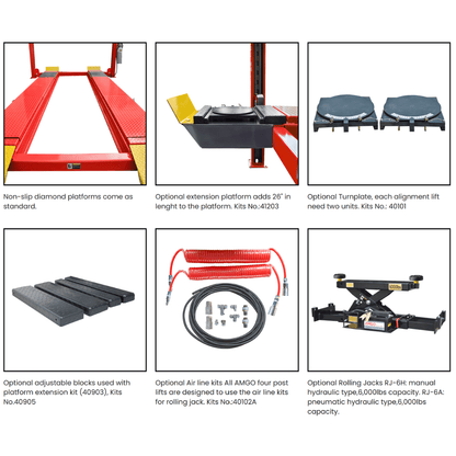Amgo PRO-12A 12,000 lb 4 Post Lift