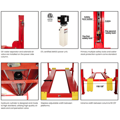 Amgo PRO-12SX 12,000 lb 4 Post Lift