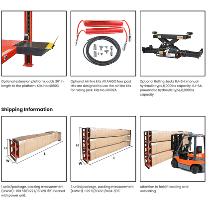 Amgo PRO-12SX 12,000 lb 4 Post Lift