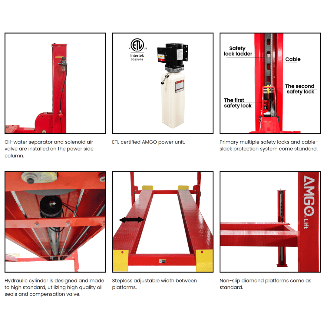 Amgo PRO-12 12,000 lb 4 Post Lift