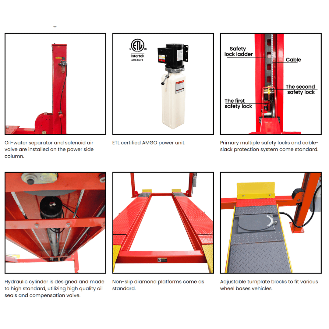 Amgo PRO-14AE 14,000 lb 4 Post Alignment Lift