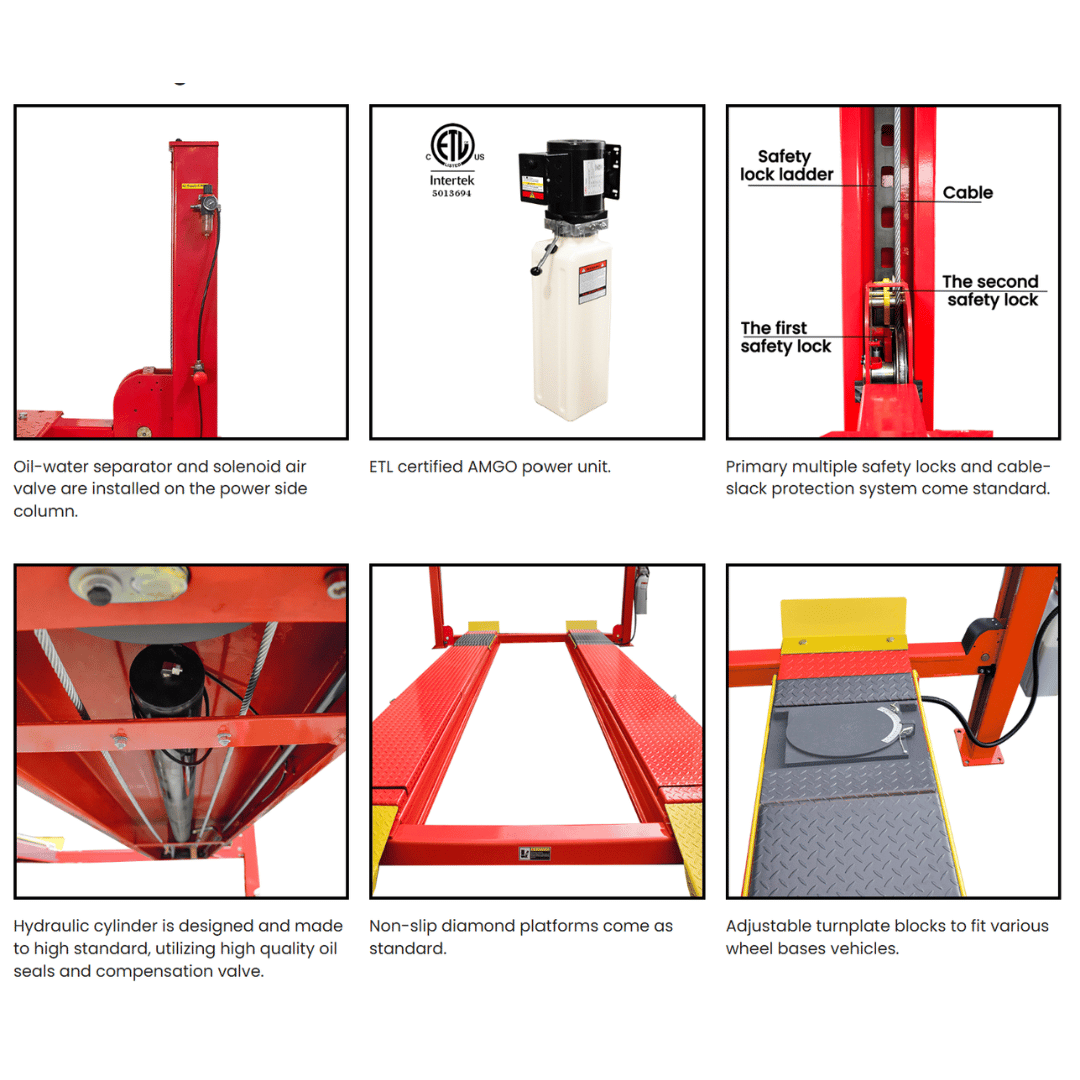 Amgo PRO-14A 14,000 lb 4 Post Alignment Lift