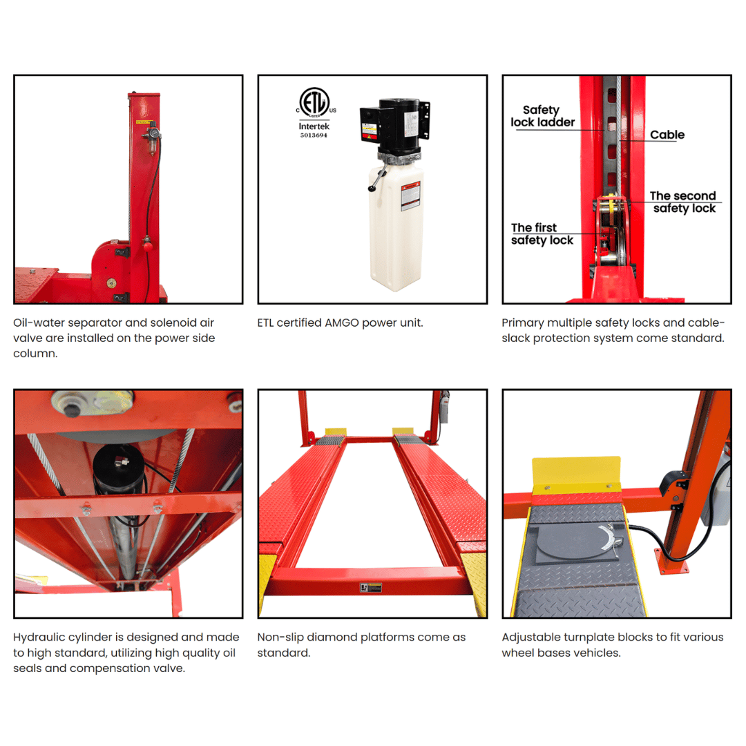 Amgo PRO-18A 18,000 lb 4 Post Alignment Lift