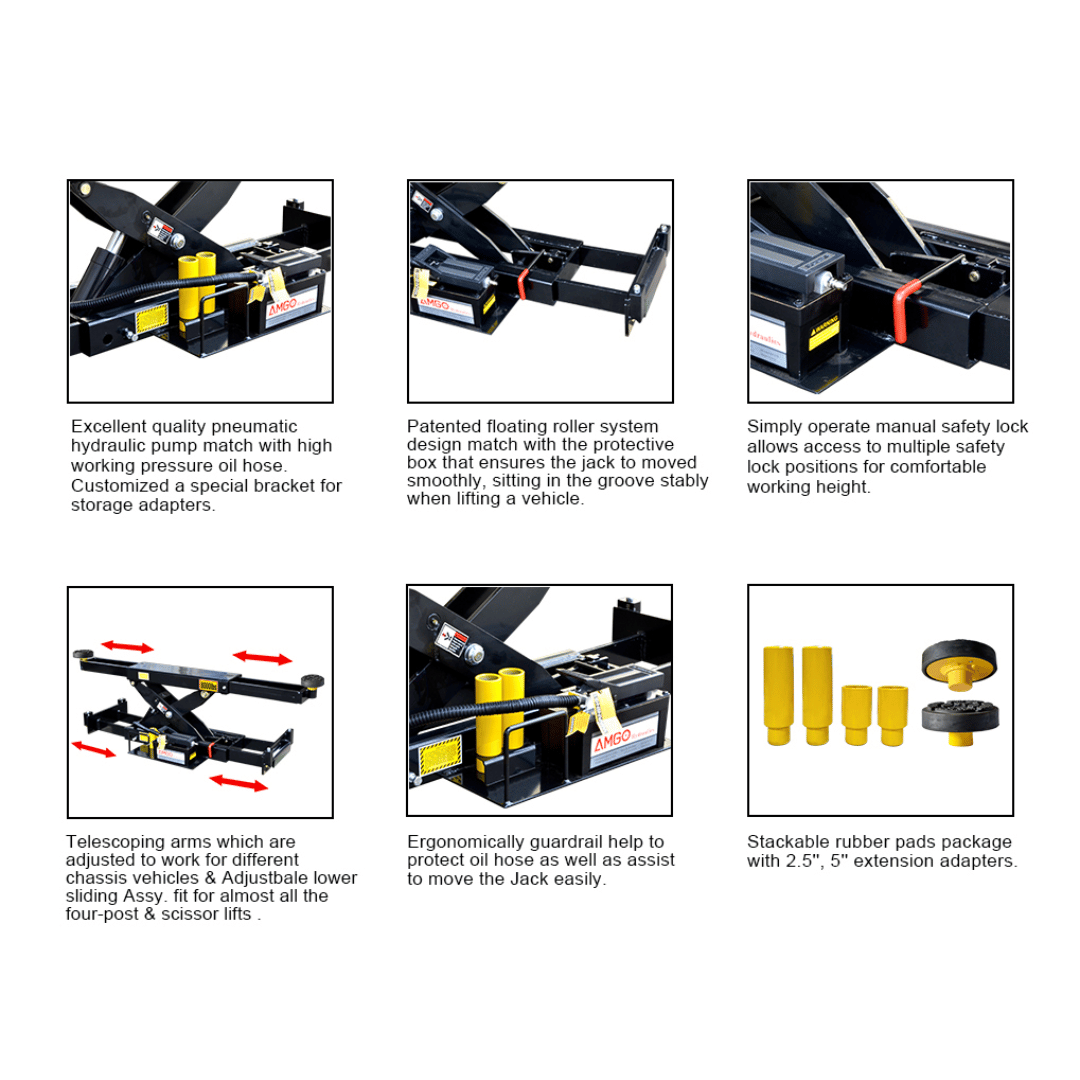 Amgo RJ-8A Automatic 8,000 lb Rolling Jack