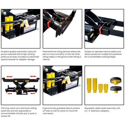 Amgo RJ-8A Automatic 8,000 lb Rolling Jack