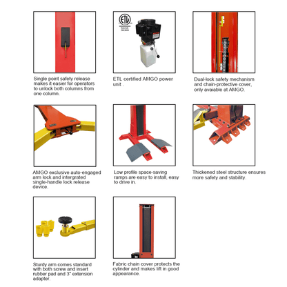 Amgo SL-7 7,000 lb Single Post Lift