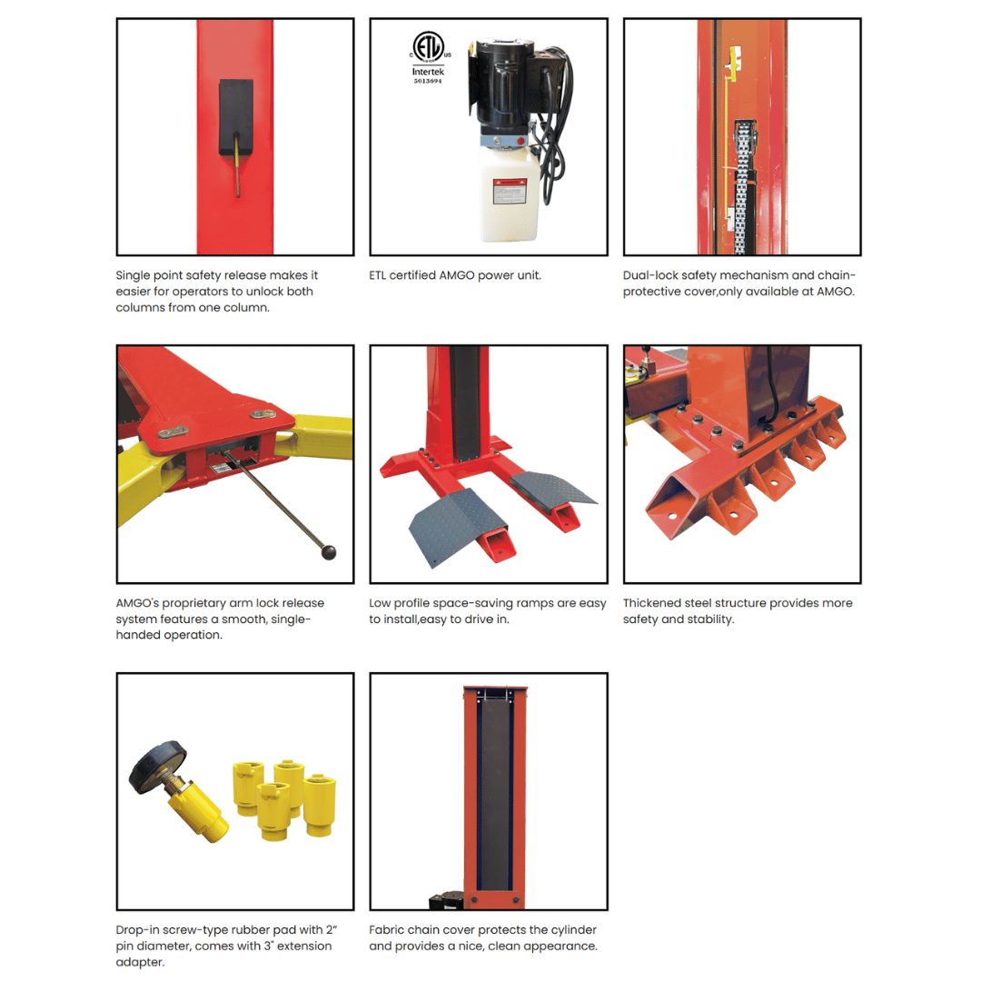 Amgo SL-7 7,000 lb Single Post Lift