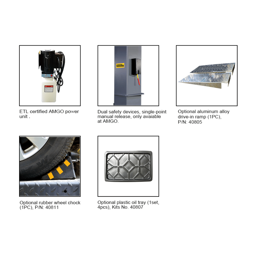 Amgo SPL-6 Single Post Parking Lift