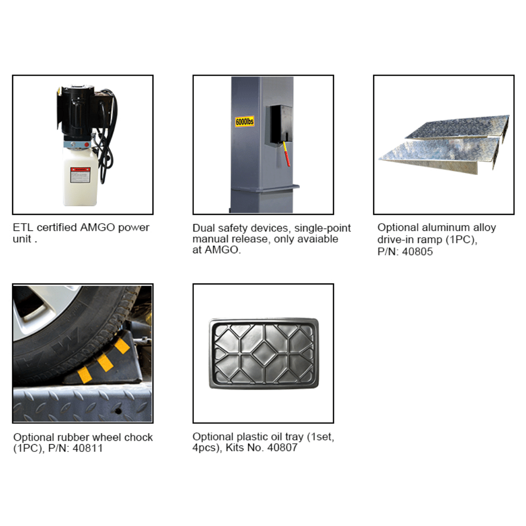 Amgo SPL-6 Single Post Parking Lift