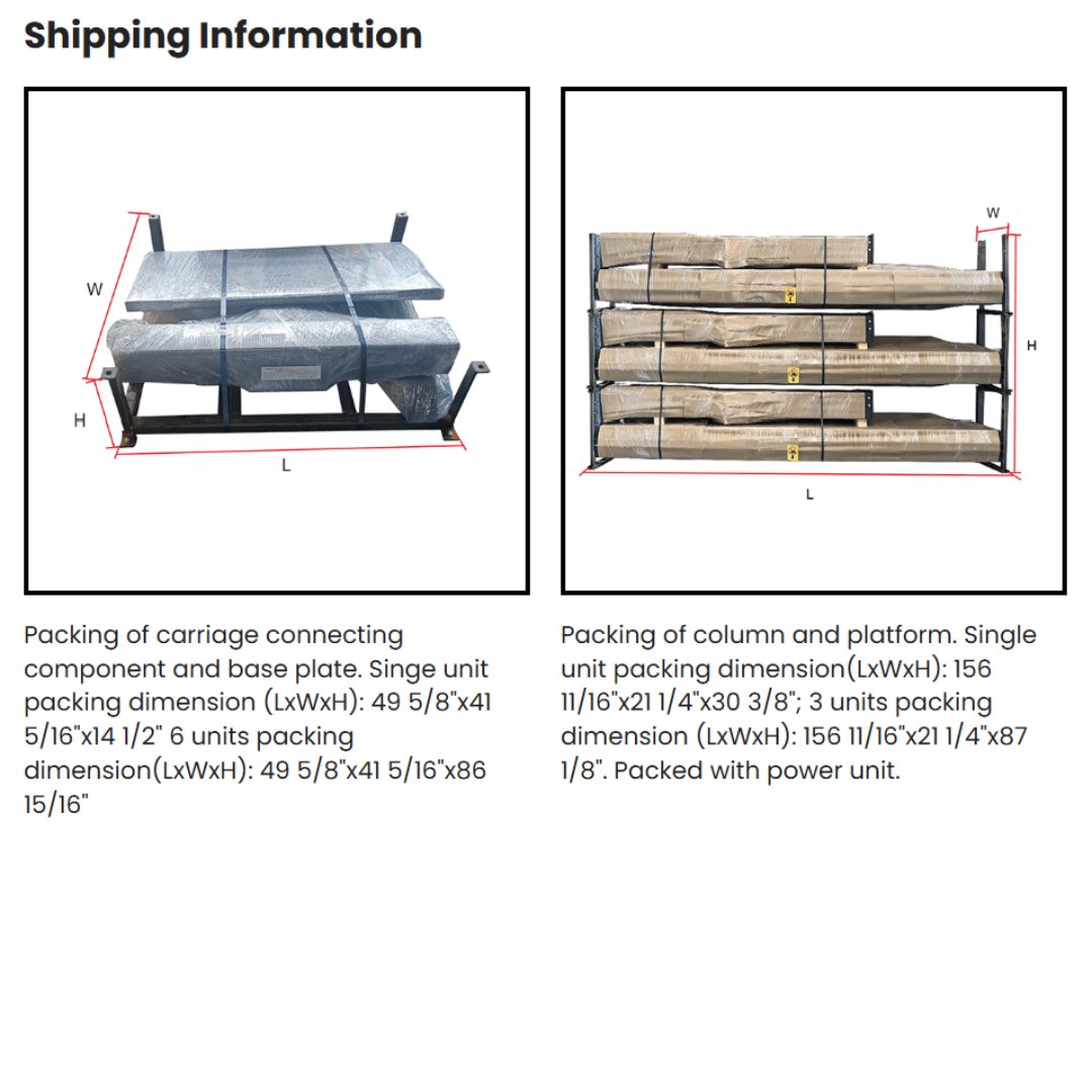Amgo SPL-6 Single Post Parking Lift – 6,000 lb Capacity