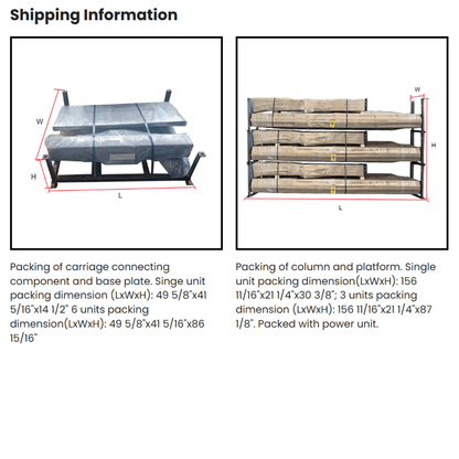Amgo SPL-6 Single Post Parking Lift – 6,000 lb Capacity
