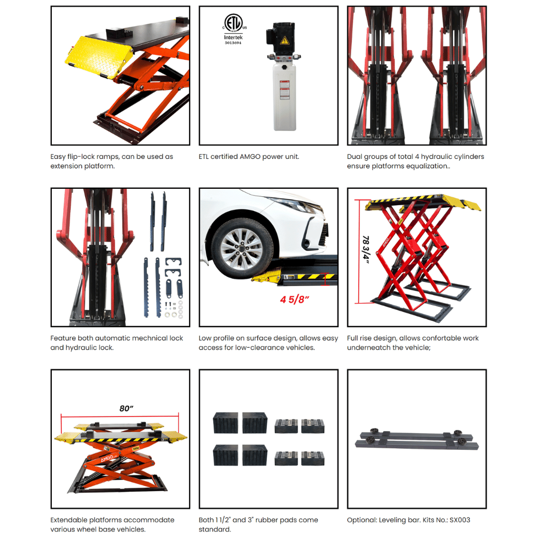 Amgo XL-7 7,000 lb Low Profile Scissor Lift